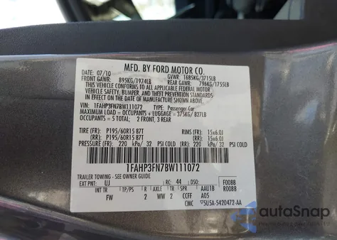 2011 Ford Focus Se from USA, damaged, VIN 1FAHP3FN7BW111072